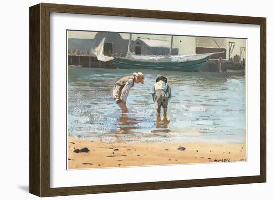 Boys Wading, 1873-Winslow Homer-Framed Giclee Print