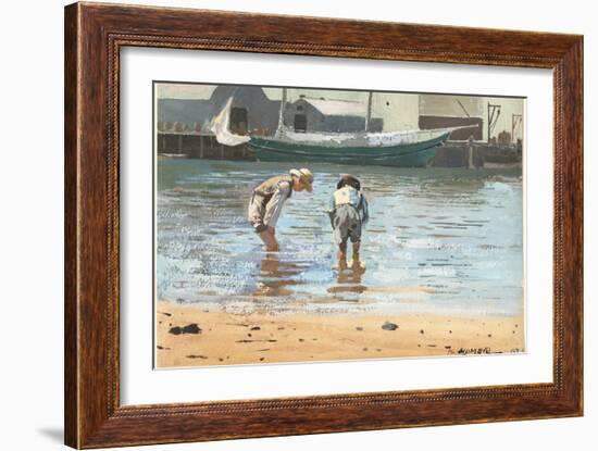 Boys Wading, 1873-Winslow Homer-Framed Giclee Print