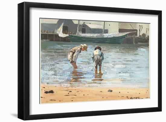 Boys Wading, 1873-Winslow Homer-Framed Giclee Print