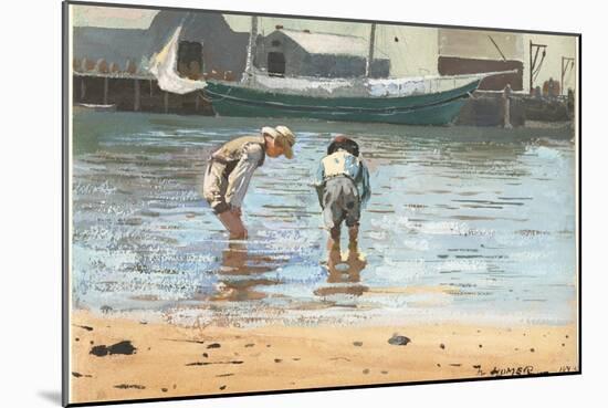 Boys Wading, 1873-Winslow Homer-Mounted Giclee Print