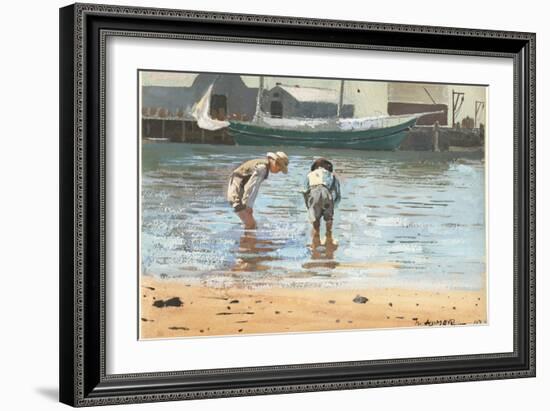 Boys Wading, 1873-Winslow Homer-Framed Giclee Print