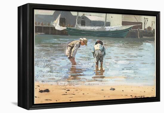 Boys Wading, 1873-Winslow Homer-Framed Premier Image Canvas