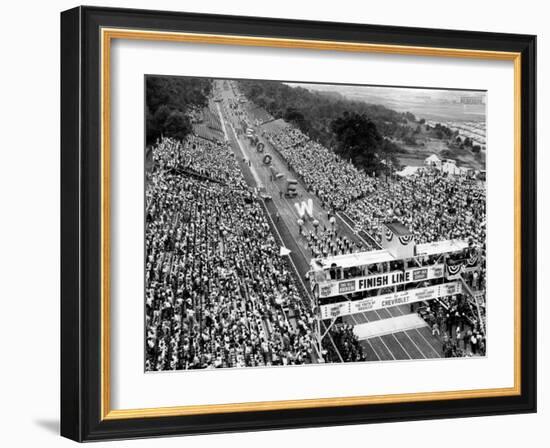 Boys Walk Down the Long Derby Downs Hill Prior to their Soap Box Derby Race, Akron, Ohio, 1948-null-Framed Photo