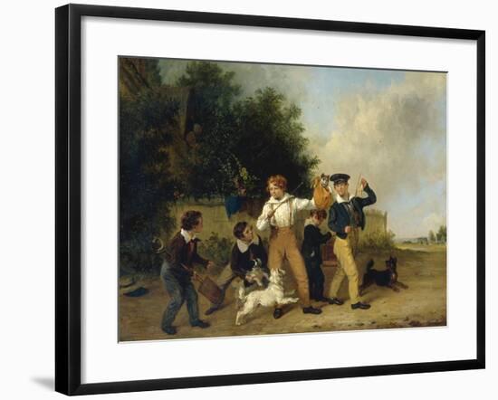 Boys with their Pets, 1841-Edmund Bristow-Framed Giclee Print