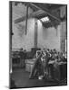 Boys Working on their Studies in the Physics Laboratory Class at Wells Cathedral Church-null-Mounted Photographic Print