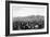 Bozeman, Montana - Panoramic View of Town-Lantern Press-Framed Art Print