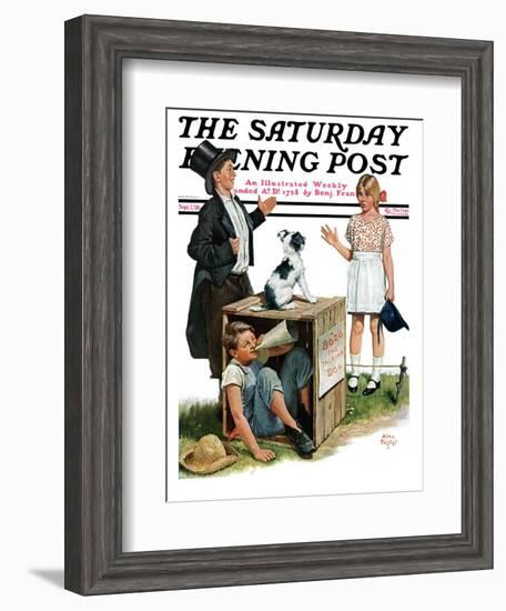 "Bozo, the Talking Dog," Saturday Evening Post Cover, September 1, 1928-Alan Foster-Framed Giclee Print