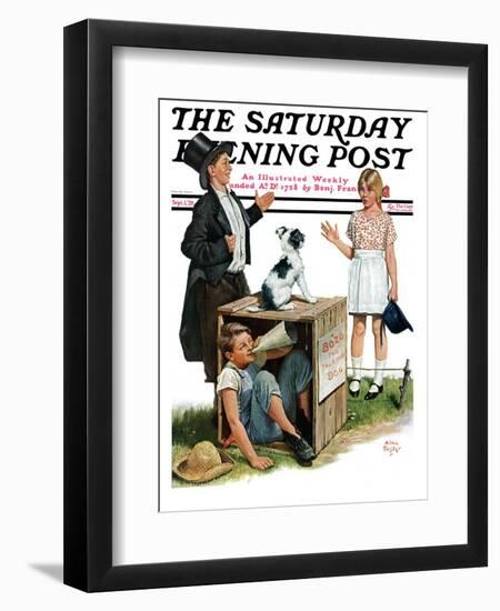 "Bozo, the Talking Dog," Saturday Evening Post Cover, September 1, 1928-Alan Foster-Framed Giclee Print