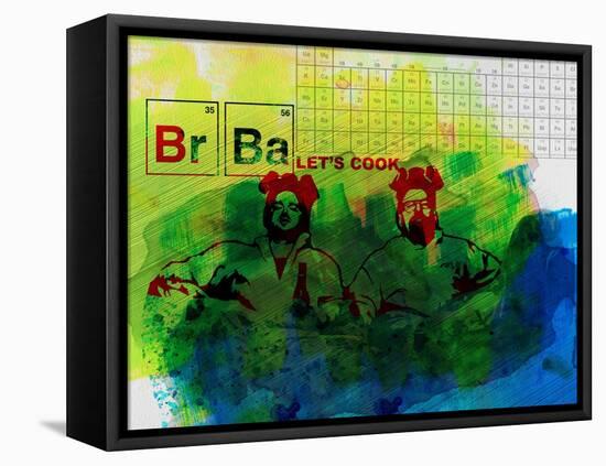 Br Ba Watercolor 1-Anna Malkin-Framed Stretched Canvas