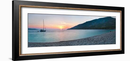 Brac Island, Zlatni Rat Beach at Sunset, Bol, Dalmatian Coast, Adriatic, Croatia, Europe-Matthew Williams-Ellis-Framed Photographic Print