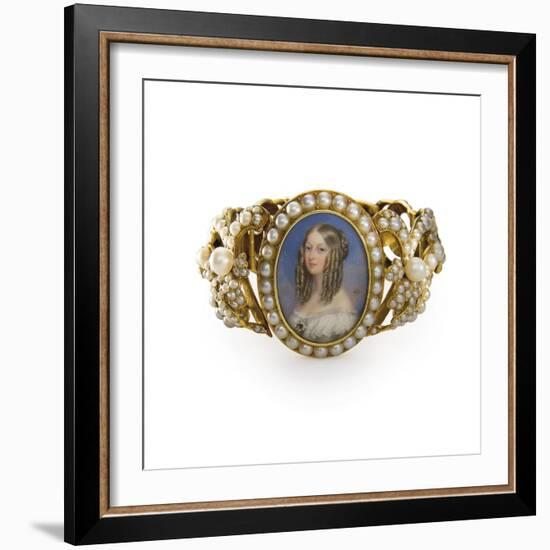 Bracelet Containing a Miniature of Victoiria, Duchess of Nemours-French School-Framed Giclee Print