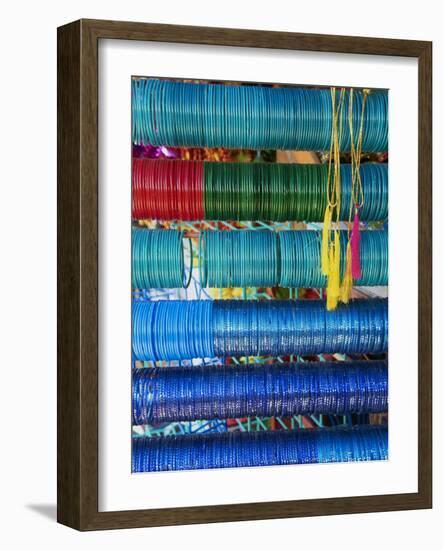 Bracelets and Bangles for Sale, Devaraja Market, Mysore, Karnataka, India, Asia-Tuul-Framed Photographic Print