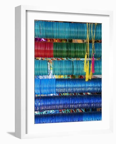 Bracelets and Bangles for Sale, Devaraja Market, Mysore, Karnataka, India, Asia-Tuul-Framed Photographic Print