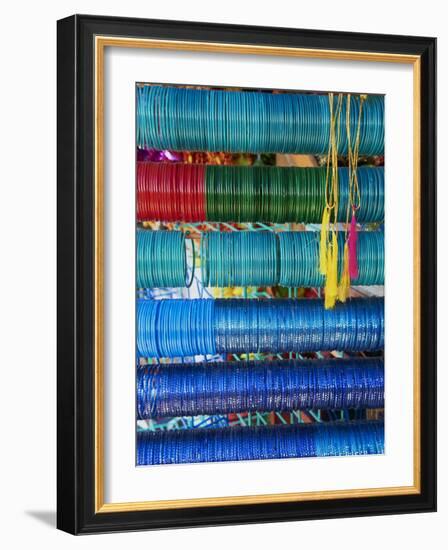 Bracelets and Bangles for Sale, Devaraja Market, Mysore, Karnataka, India, Asia-Tuul-Framed Photographic Print