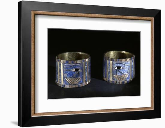 Bracelets with Wedjat eyes, Ancient Egyptian, 22nd dynasty, c890 BC-Werner Forman-Framed Photographic Print