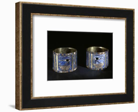 Bracelets with Wedjat eyes, Ancient Egyptian, 22nd dynasty, c890 BC-Werner Forman-Framed Photographic Print