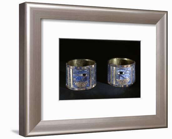 Bracelets with Wedjat eyes, Ancient Egyptian, 22nd dynasty, c890 BC-Werner Forman-Framed Photographic Print