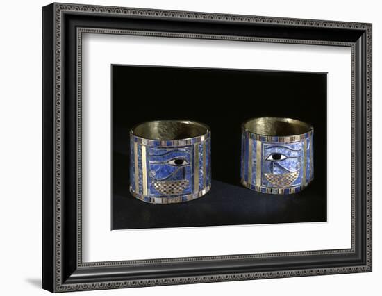 Bracelets with Wedjat eyes, Ancient Egyptian, 22nd dynasty, c890 BC-Werner Forman-Framed Photographic Print