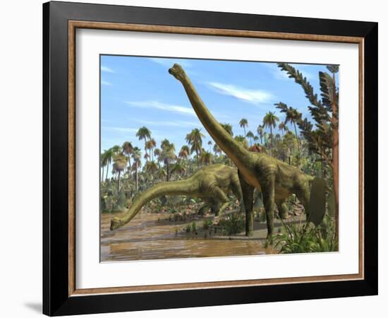 Brachiosaurus Dinosaurs-Roger Harris-Framed Photographic Print