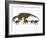 Brachylophosaurus with Offspring-Stocktrek Images-Framed Art Print