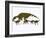 Brachylophosaurus with Offspring-Stocktrek Images-Framed Art Print