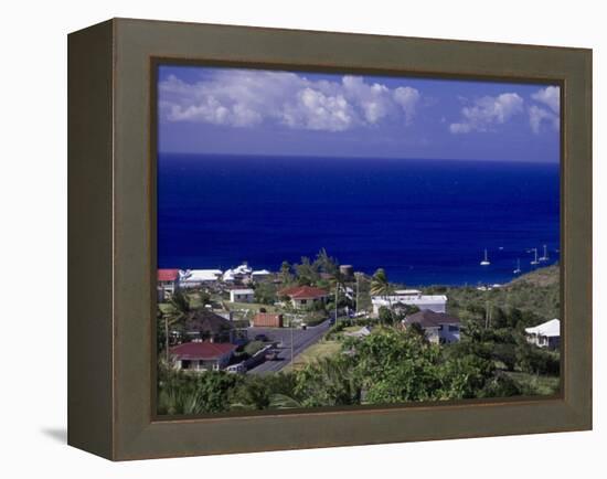 Brades Town View from Baker Hill, Montserrat-Walter Bibikow-Framed Premier Image Canvas