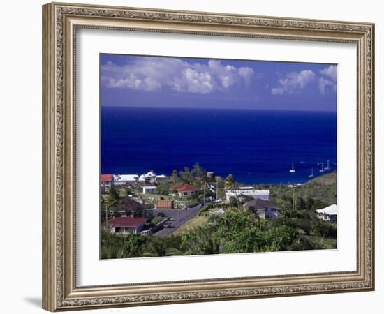 Brades Town View from Baker Hill, Montserrat-Walter Bibikow-Framed Photographic Print