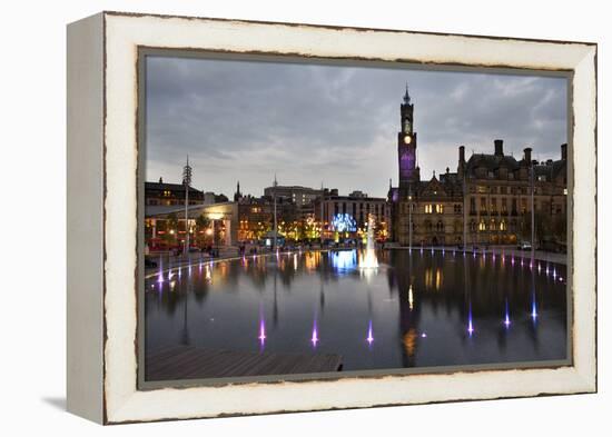 Bradford City Park and Garden of Light Display, Centenary Sq, Bradford, West Yorkshire, England, UK-Mark Sunderland-Framed Premier Image Canvas