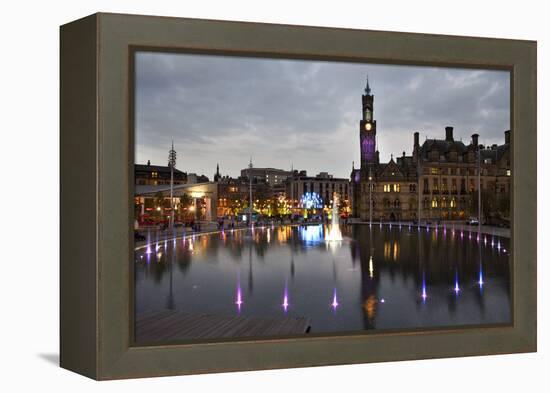 Bradford City Park and Garden of Light Display, Centenary Sq, Bradford, West Yorkshire, England, UK-Mark Sunderland-Framed Premier Image Canvas