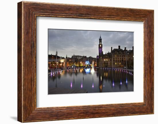 Bradford City Park and Garden of Light Display, Centenary Sq, Bradford, West Yorkshire, England, UK-Mark Sunderland-Framed Photographic Print