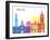 Bradford Skyline Pop-paulrommer-Framed Art Print