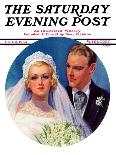 "Bridal Couple," Saturday Evening Post Cover, June 2, 1934-Bradshaw Crandall-Framed Giclee Print