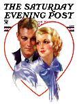 "Woman with Signal Flag," Saturday Evening Post Cover, July 7, 1928-Bradshaw Crandall-Giclee Print