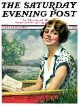 "Woman at the Theater," Saturday Evening Post Cover, April 13, 1935-Bradshaw Crandall-Giclee Print