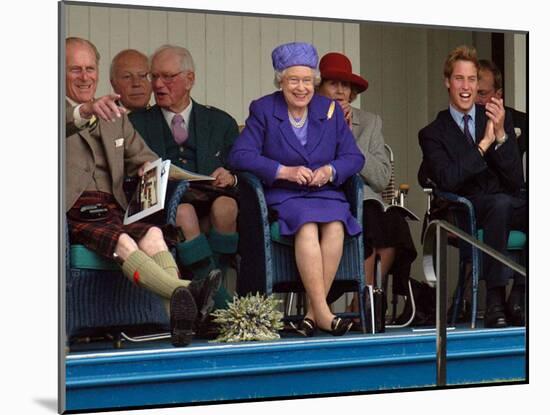 BRAEMAR ROYAL HIGHLAND GATHERING 2005, THE DUKE OF EDINBURGH, THE QUEEN & PRINCE WILLIAM ENJOY THE -null-Mounted Photographic Print