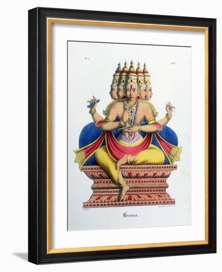 Brahma, First God of the Hindu Trinity (Trimurt), and Creator of the Universe, C19th Century-A Geringer-Framed Giclee Print
