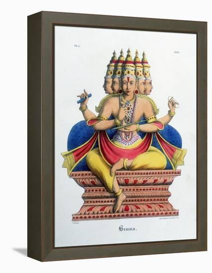Brahma, First God of the Hindu Trinity (Trimurt), and Creator of the Universe, C19th Century-A Geringer-Framed Premier Image Canvas