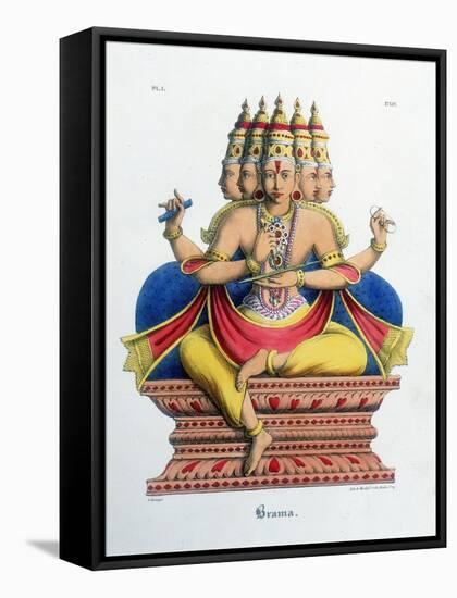 Brahma, First God of the Hindu Trinity (Trimurt), and Creator of the Universe, C19th Century-A Geringer-Framed Premier Image Canvas