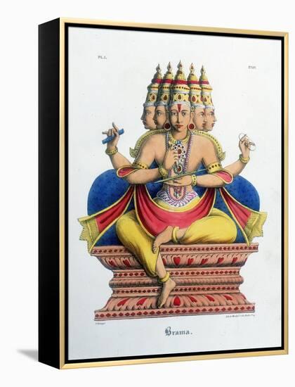 Brahma, First God of the Hindu Trinity (Trimurt), and Creator of the Universe, C19th Century-A Geringer-Framed Premier Image Canvas