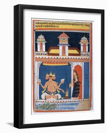 Brahma Receiving an Offering, after 18th Century-null-Framed Giclee Print