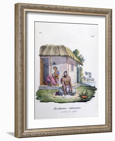 Brahmin Astronomer, Calculating the Eclipse, 1828-Marlet et Cie-Framed Giclee Print