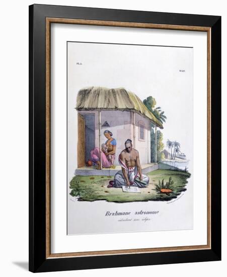 Brahmin Astronomer, Calculating the Eclipse, 1828-Marlet et Cie-Framed Giclee Print