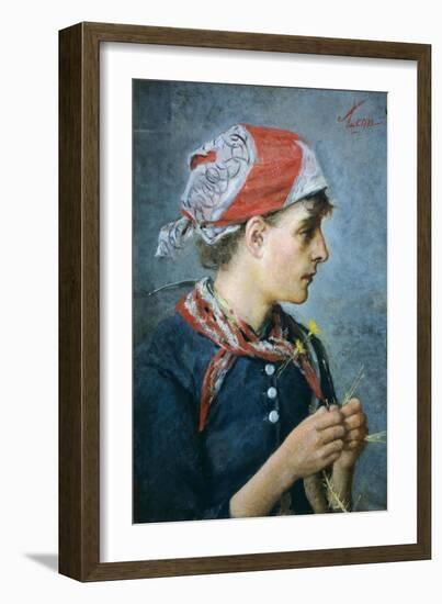 Braid Maker, 1887-88-Silvestro Lega-Framed Giclee Print