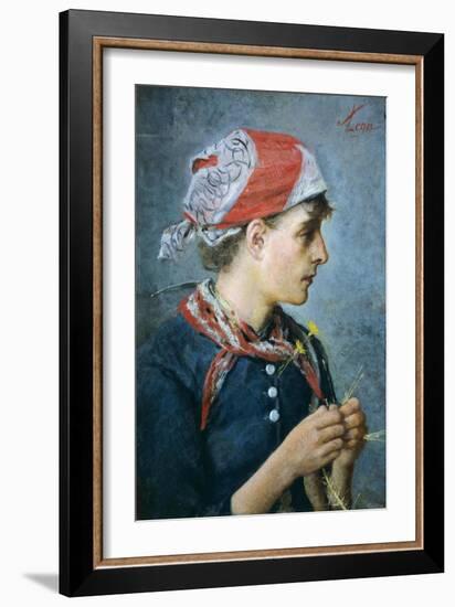 Braid Maker, 1887-88-Silvestro Lega-Framed Giclee Print