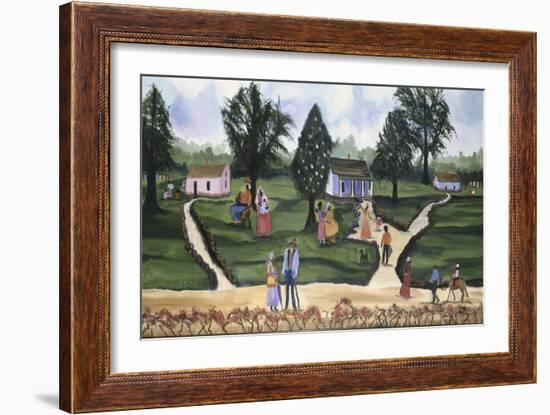 Braiding Hair-Anna Belle Lee Washington-Framed Giclee Print