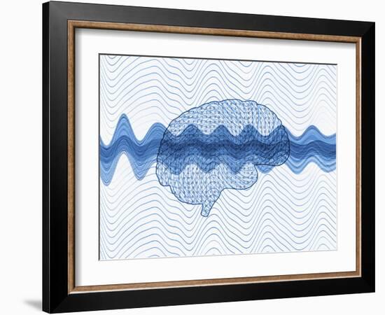 Brain, Conceptual Computer Artwork-Mehau Kulyk-Framed Photographic Print