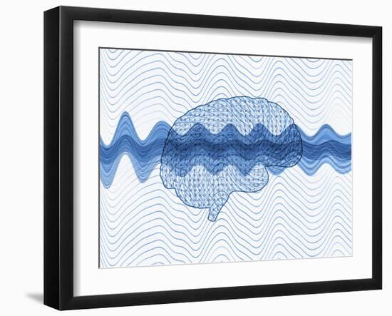 Brain, Conceptual Computer Artwork-Mehau Kulyk-Framed Photographic Print