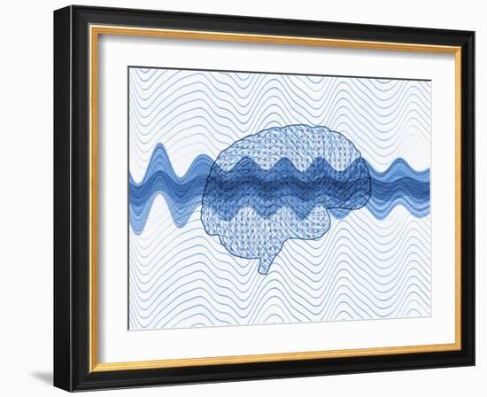 Brain, Conceptual Computer Artwork-Mehau Kulyk-Framed Photographic Print