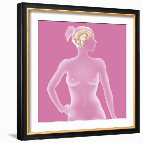 Brain, Drawing-Caroline Arquevaux-Framed Giclee Print