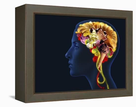 Brain Food, Conceptual Image-SMETEK-Framed Premier Image Canvas